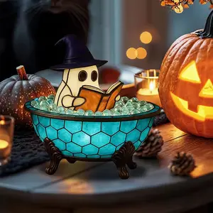 Halloween Ghost Bubble Bath LED Light, Cute Decorative Lamp for Bathroom, Perfect Halloween Gift, Ghost Theme Table Lamp