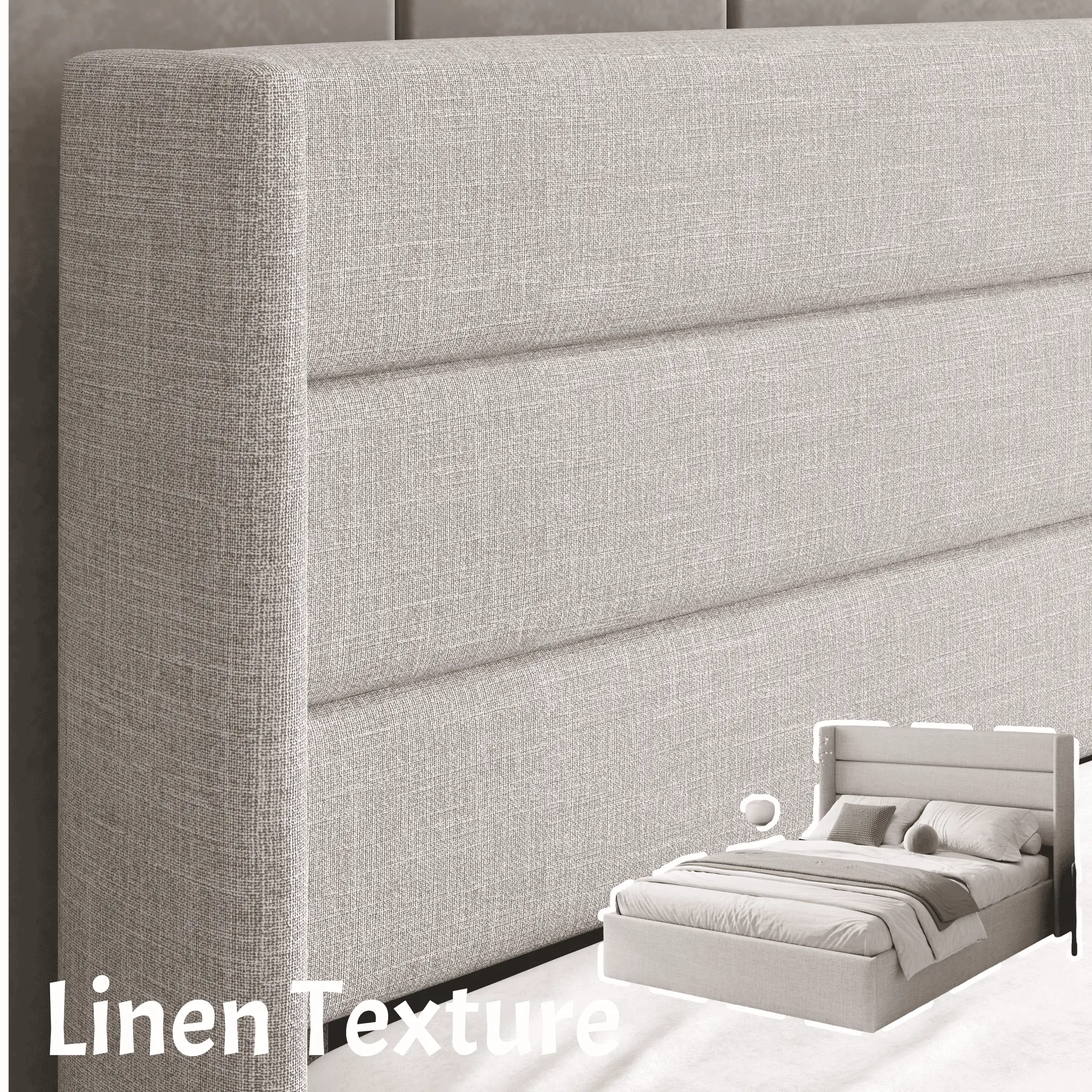 Linen Beige-Horizontal Stripes