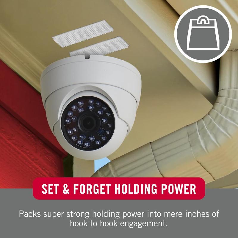 Brand Toll Tag Mounting Strips with Adhesive | Snap-Lock Reclosable Fasteners | 4 Sets, 3 x 1 in Heavy Duty Tape | Super Strong Holding Power Indoors or Outdoors, White