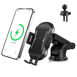 Wireless Car Charger, Automatic Clamp Car Seat 15w/10w/7.5w Fast Charging Vent Phone Holder Compatible iPhone 17/16/15/14/13/12 Series, Samsung Galaxy