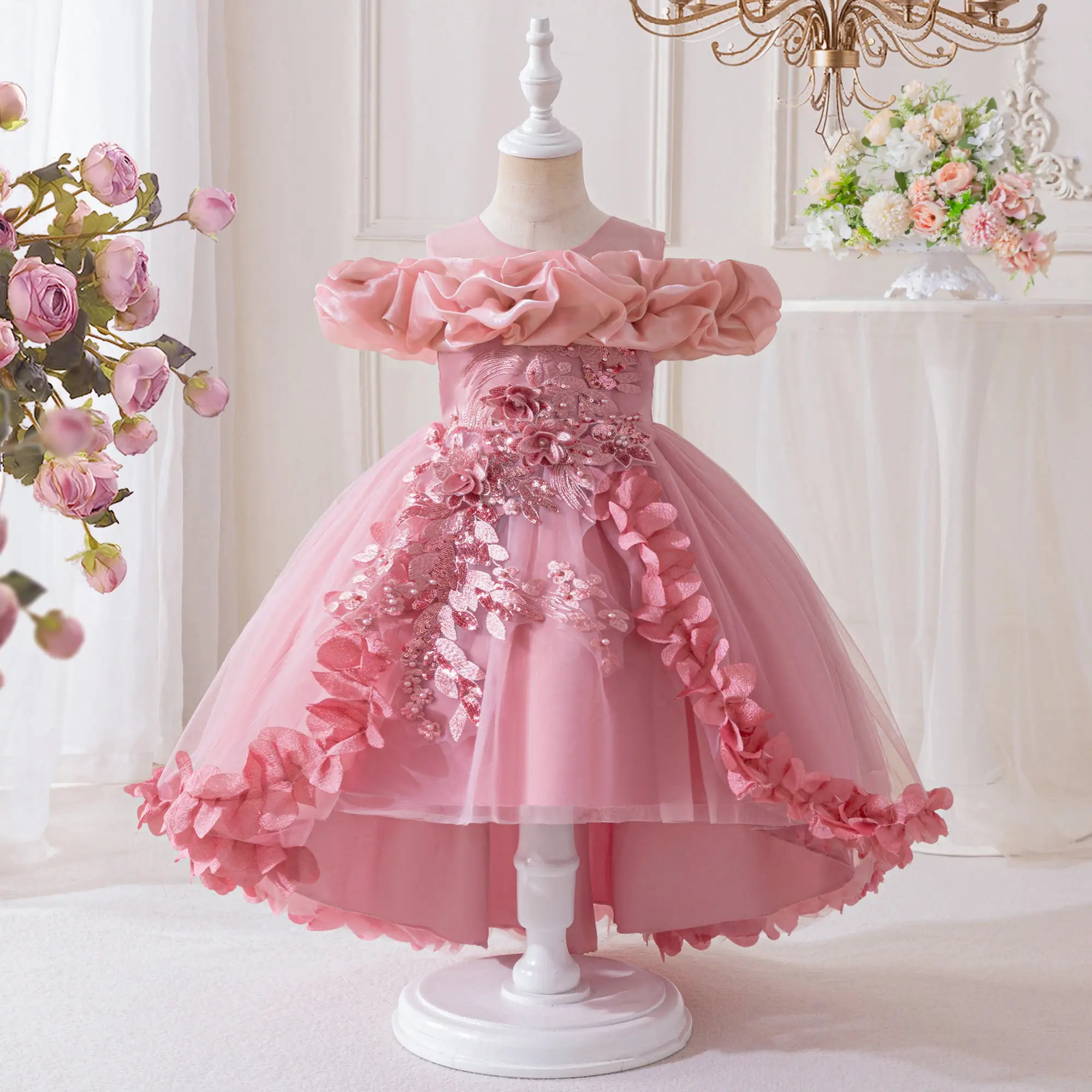 dark pink flower girl dresses Junior Satin Pageant Gown Special Occasion Fuchsia Flower Girl Dress BLUSH KIDS INC