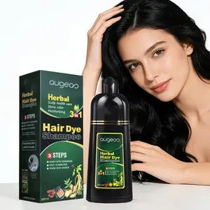 3-In-1 Black Hair Dye Shampoo, Instant Hair Dye, Natural Plant-Based Formula, Creates Shiny, Fluffy And Smooth Hair, Warm And Non-Irritating, Efficiently Covers White Hair, Long-Lasting Hair Dye, Father'S Day Gift, Suitable for Both Men And Women