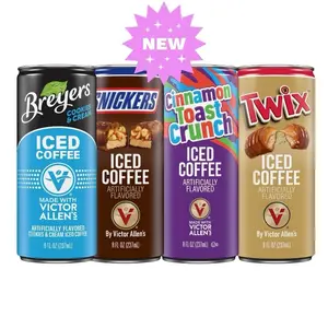 Victor Allen Breyer's Variety Pack Flavored Iced Latte - 1 Pack, Ready to Drink - Coffee Beverage, 8oz Cans Creamy Sweet caramel coffee