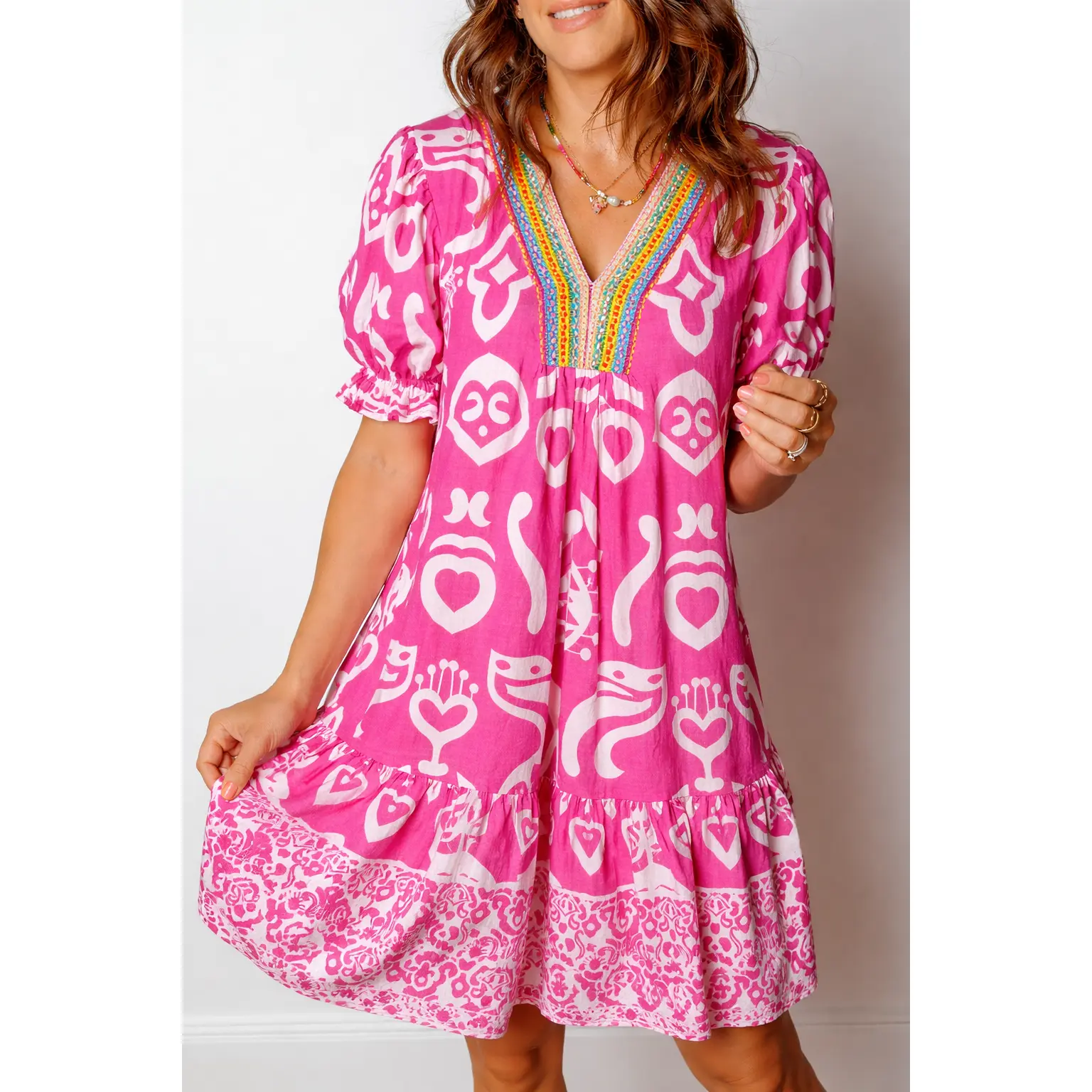 Alaia Short Sleeve Flared Dress