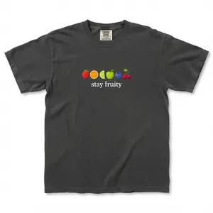 Comfort Colors Pride T-Shirt – Stay Fruity Rainbow Design, Breathable Fabric