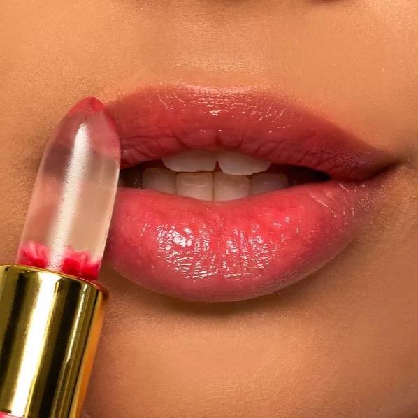 Winky Lux Flower Balm, pH Lip Balm, Color Changing Lipstick and Tinted Lip Balm Stain, Vegan & Cruelty Free Lip Balm, Hydrate & Plump, Sheer Pink Lipstick, Pink Flower