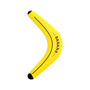 Safe Soft Boomerang for Kids 2-in-1 Frisbee Banana Design Yellow with Black Accents ParentChildToys Outdoor Interactive Toy