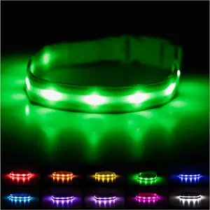 BLAZIN Brightest Light up Dog Collars - the Original LED Dog Collar with 1,000 Feet of Visibility - USB Rechargeable Waterproof Dog Collar Light - Dog Lights for Night Walking - USA Brand Blazin