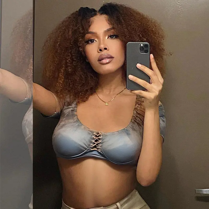 Hot Star Colorful 6x5 Glueless T1B/4 Color Ombre Brown Colored Big Curly HD Lace Wigs P1b/30 Color P4/27 Highlight Blonde Color 99J Burgundy Color and Ginger Color Human Hair Kinky Curly Wigs Ready To Wear