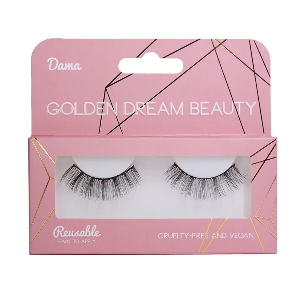 Golden Dream Beauty Vegan Lashes - DAMA Eyelashes Makeup