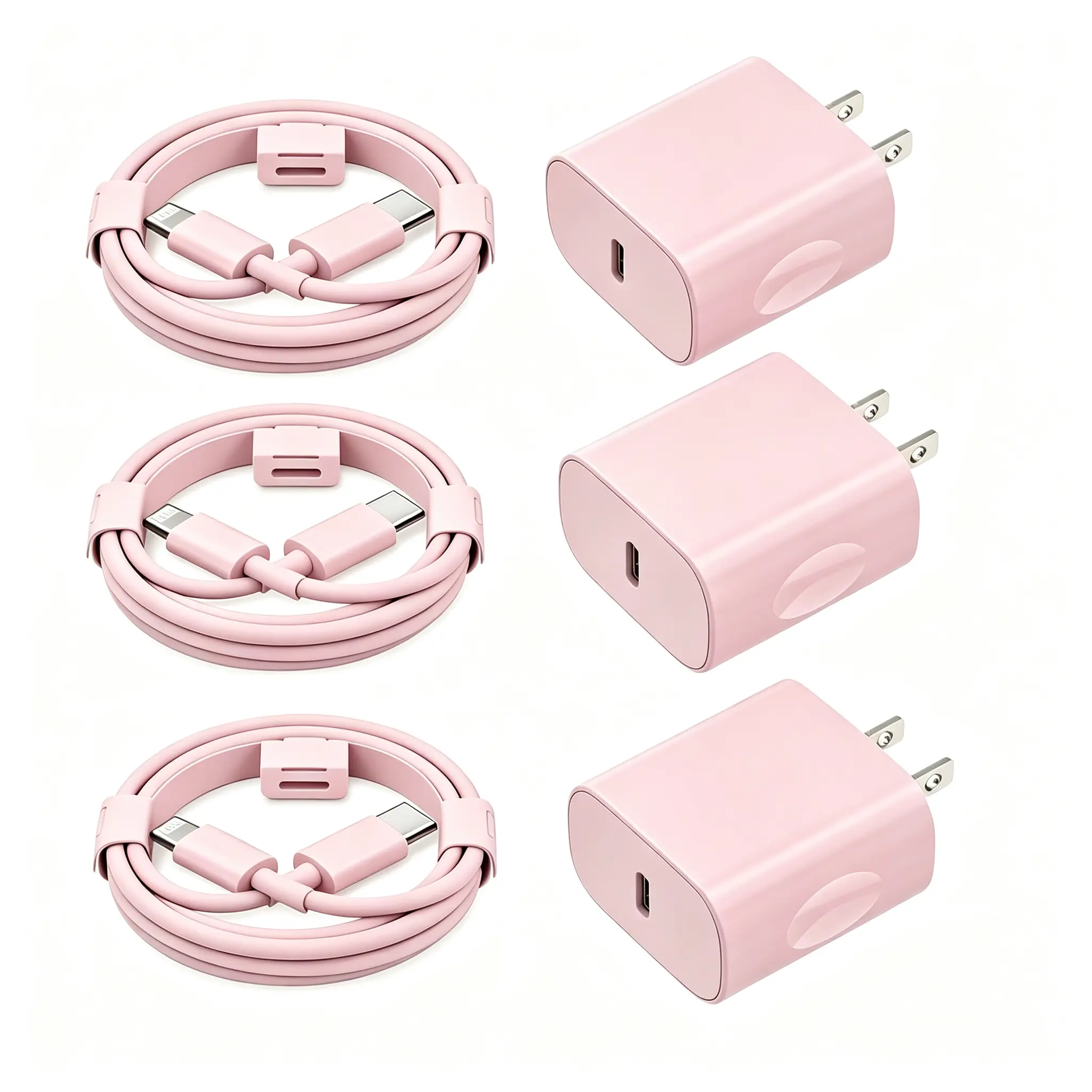 Phone Fast Charger Cable,3 Pack Fast Charger iPhone 20W 6FT Pink PD USB C Wall Charger Type C Power Adapter Lightning Cable Fast Charging Plug Compatible with iPhone14/13 Pro/12/11/XS/Max/XR/X/8 Plus/SE 2022,iPad