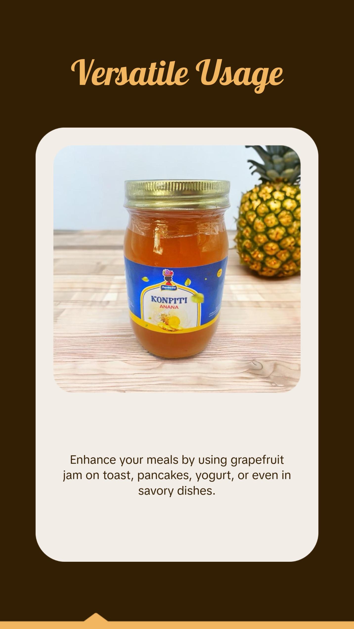 Konfiti Natural Snack Flavor Sweet Fruit Dessert - Grapefruit Jam with Citrus Notes - Artisanal Spread for Breakfast, Brunch, and More - Tangy, Sugar, Perfume, Fresh
