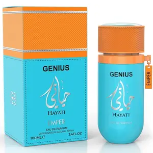 Genius Hayati Emper Eau de Parfum 3.4oz Made in UAE 100ml Natural Spray Perfume