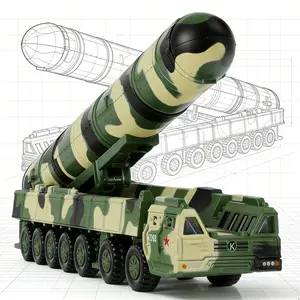 1:144 Scale Alloy Df-41 Missile Launcher Camo Model Toy, Military Army Vehicle Replica, Collectible Home Office Decor, Birthday Gift for Men & Boys