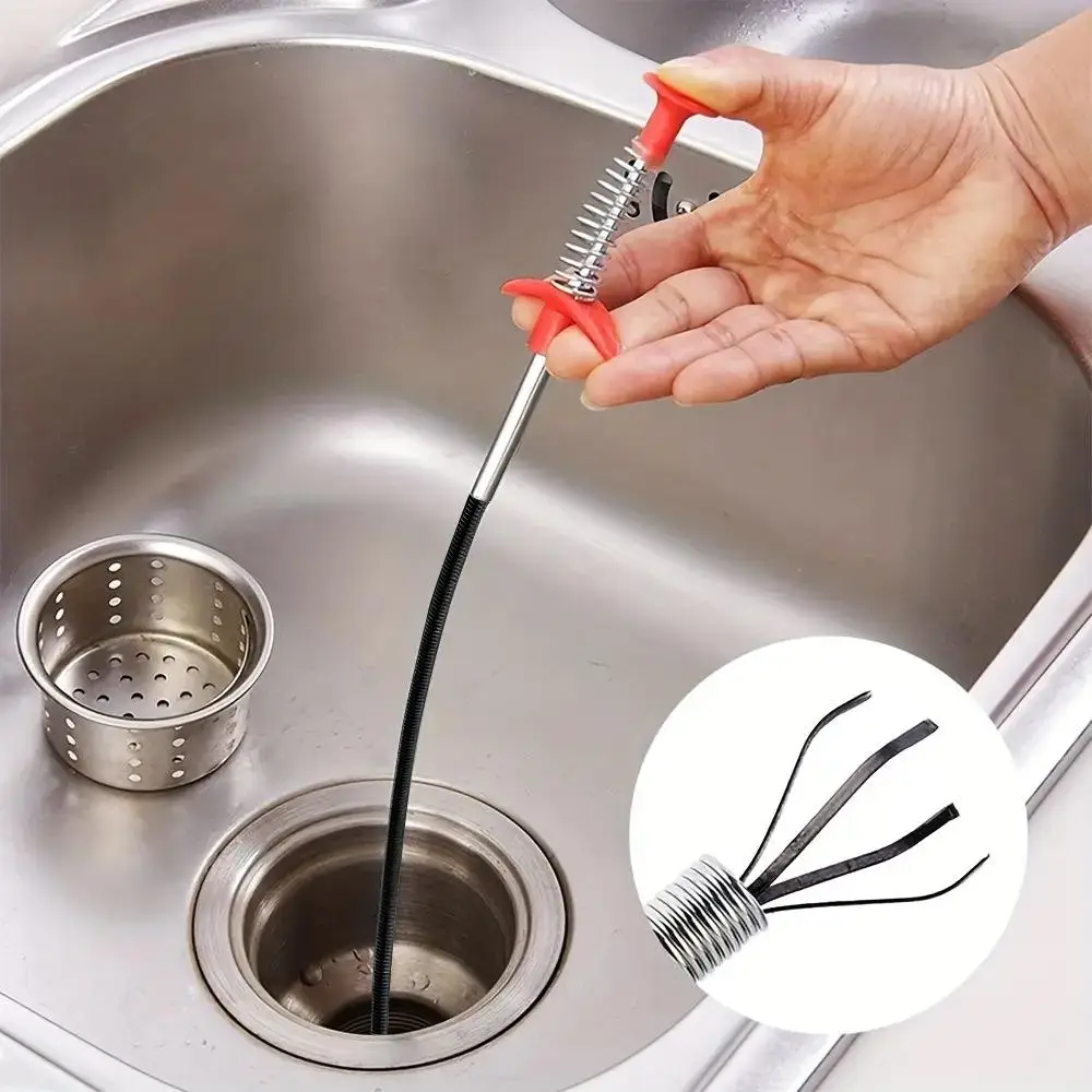 Multifunctional Drain Clog Remover Tool, Universal Pipe Clog Remover, Household Plumbing Tool for Home