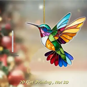 2D Colorful Acrylic Flower Kiss Pendant, Vibrant Wall and Window Decor, All-Season Home Decoration, Perfect Gift for Nature Lovers, Wall Hanging Decor