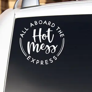Hot Mess Express Car Window Decal Stickers | Custom Vinyl Decals for Cars, Trucks, SUVs, Laptops, Water Bottles | Durable & Weatherproof