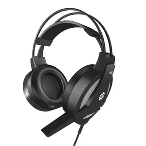 HP | Wired Gaming Headset with Mic Leather Ear Cushions Stereo Sound 3.5mm Jack for PC Xbox PS4 Nintendo Switch & Mobile