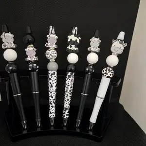 Beaded Animal Pens - Unique Design with Animal Motifs and Beads - Perfect for Writing and Note-Taking