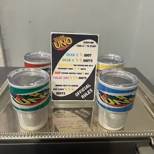 Drunk Uno with everything needed for 4 players.