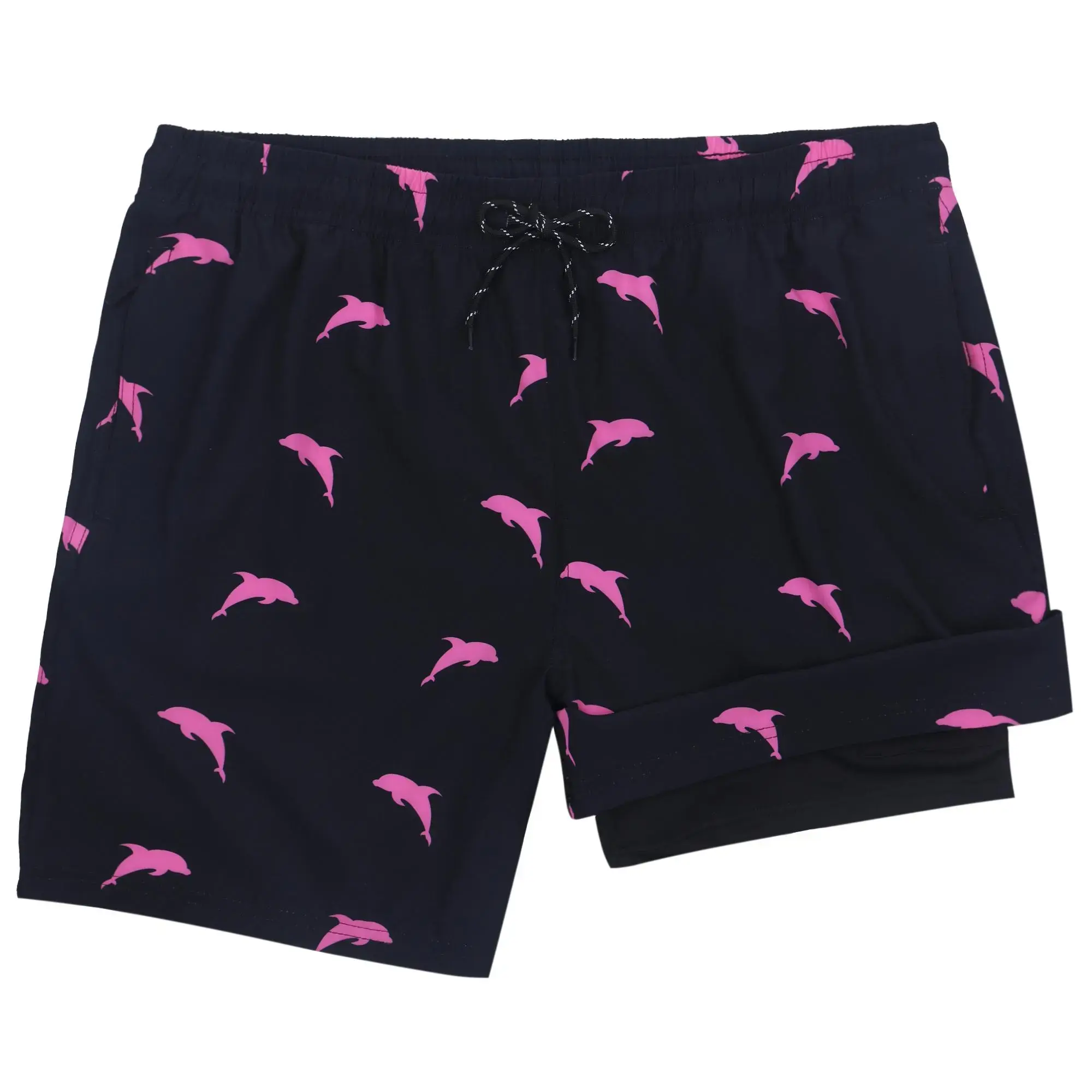 Swim Trunks for Men with Compression Liner Quick Dry Board Shorts Beach Sports Short Swimming Bathing Suits