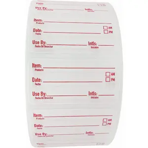 2x1 Dissolvable  Labels, 250 Label Stickers, Bottle Labels for Storage Bins, Sticker Labels for  containers, (250, Red)