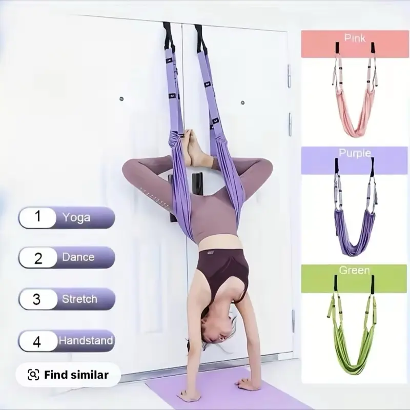 Premium Elastic Yoga Stretching Rope - Compact, Easy-to-Use Fitness Training Band for Home Gym, Daily Workouts, Boosts Flexibility, Strengthens Muscles, Enhances Posture, Compact And Easy To Use, Home Gym Use