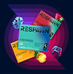 Respawn Gum - Triple Flavor Bundle with Cool Mint, Pomegranate Watermelon, and Tropical Punch