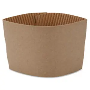 Hot Cup Sleeves, 10-16oz., Corrugated, 1000-CT, Brown