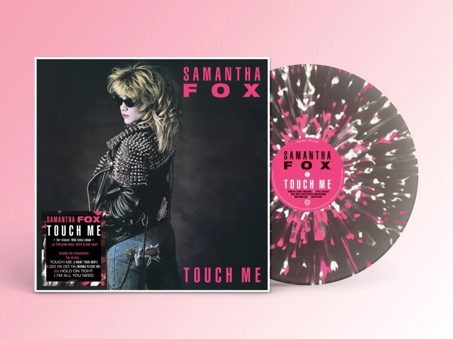 Samantha Fox - Touch Me - 140-Gram Black, White & Pink Colored Vinyl  [VINYL RECORD - LP] Black, Colored Vinyl, 140 Gram Vinyl, Pink, White, UK - Import