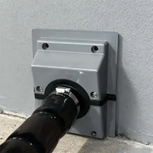 SnapFixMate Hvac Wall Penetration & Line-Set Cover Kit - Retrofit Finish Solution, Hvac Wall Penetration Cover - Split Cover Wall Sleeve For Ac Line Set Cover for Insect, Waterproof & Wall Clean (White-A)