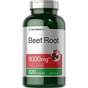 Beet Root Powder Capsules | 8000mg | 320 Count | Non-GMO | by Horbaach