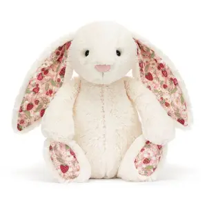 Plush Bunny Doll with Floral Ears | Cute Creative Soothing Plush Toy | Adorable Bonnie Bunny Stuffed Animal | Perfect Easter Gift for Women, Girls & Kids