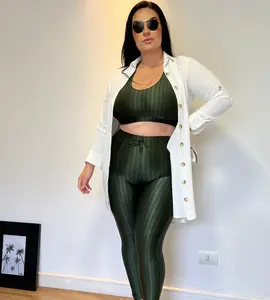 Plus Size High Waisted Leggings With Pockets Womenswear Bottom