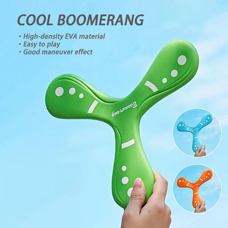 High-density EVA boomerang - suitable for adults, soft and safe, can be flown indoors/outdoors, brightly colored, makes a perfect gift for relaxation and social interaction, ideal for birthdays, Christmas, Easter, graduations, etc., one per pack.