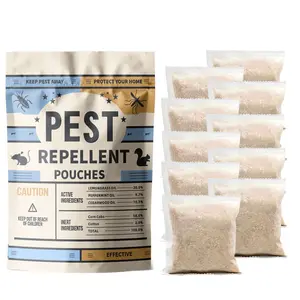 10-Pack Pest Repellent Pouches | Lemongrass, Peppermint & Cedarwood Oil | Natural Rodent Repellent & Insect Repellent for Mice, Rats, Spiders & Roaches | Indoor Outdoor Home Pest Control | Non-Toxic, Safe for Pets | Long-Lasting Plant-Based Defense
