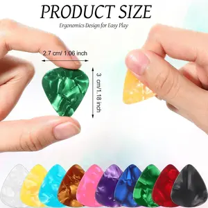 Kozmik Grooves 10-Pack Guitar Picks – Celluloid Plectrums, Thin/Medium/Heavy, Acoustic & Electric Guitar