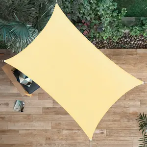 Shade Sail Canopy Durable Fabric Canopy Block Top Cover Rectangle for Patio Backyard Garden Pool Outdoor Activities (12'X16').
