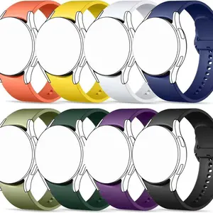 8 Pack No Gap Bands for Samsung Galaxy Watch 7 6 5 4, 40mm-47mm Sizes, Soft Silicone Sports Straps for Men & Women, Smartwatch Strap, Smart Watch Accessories