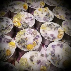 "Peace & Tranquility" tealight intention candles 4pk