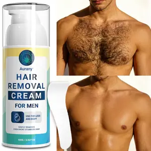 1PC- Hair Removal For Men, Hair Removal Cream For Men, Intimate Hair Removal Cream For Men, For Legs & Body, Gently Removes Even Short Stubborn Hair, Effective Depilatory Cream For Smooth & Long-Lasting Results, Suitable For All Skin Types-100g