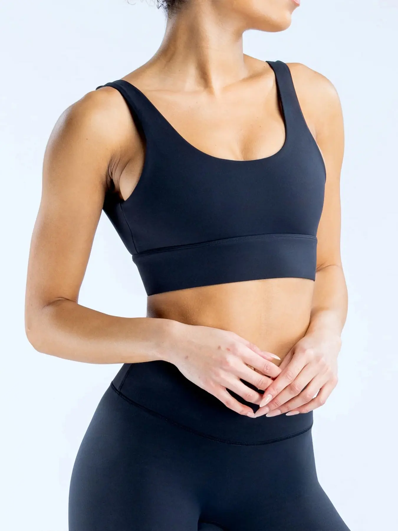 Lightweight Seamless Lycra Tkitk Bra for Cycling & Outdoor Yoga, Sporty Fitted Design, All Seasons Wear, Plain Pattern, Workout Bras, Sportswear Bra