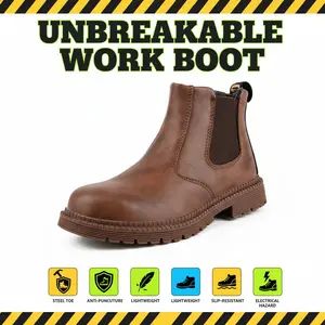 All-Weather Splash-proof Smash-proof Puncture-proof Breathable Safety Shoes Unisex Chef Work Shoe Waterproof Anti-slip Durable Outdoor Comfortable with Reinforced Toe Protection and Flexible Midsole Reliable Gear for Hazardous Environments Mechanics