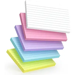 200 Count Colored Index Cards 4x6 Inch, Flash Cards (40 Sheets Each), Note Taking for Students, Teachers, Professionals, Study Note Cards for Office Home School