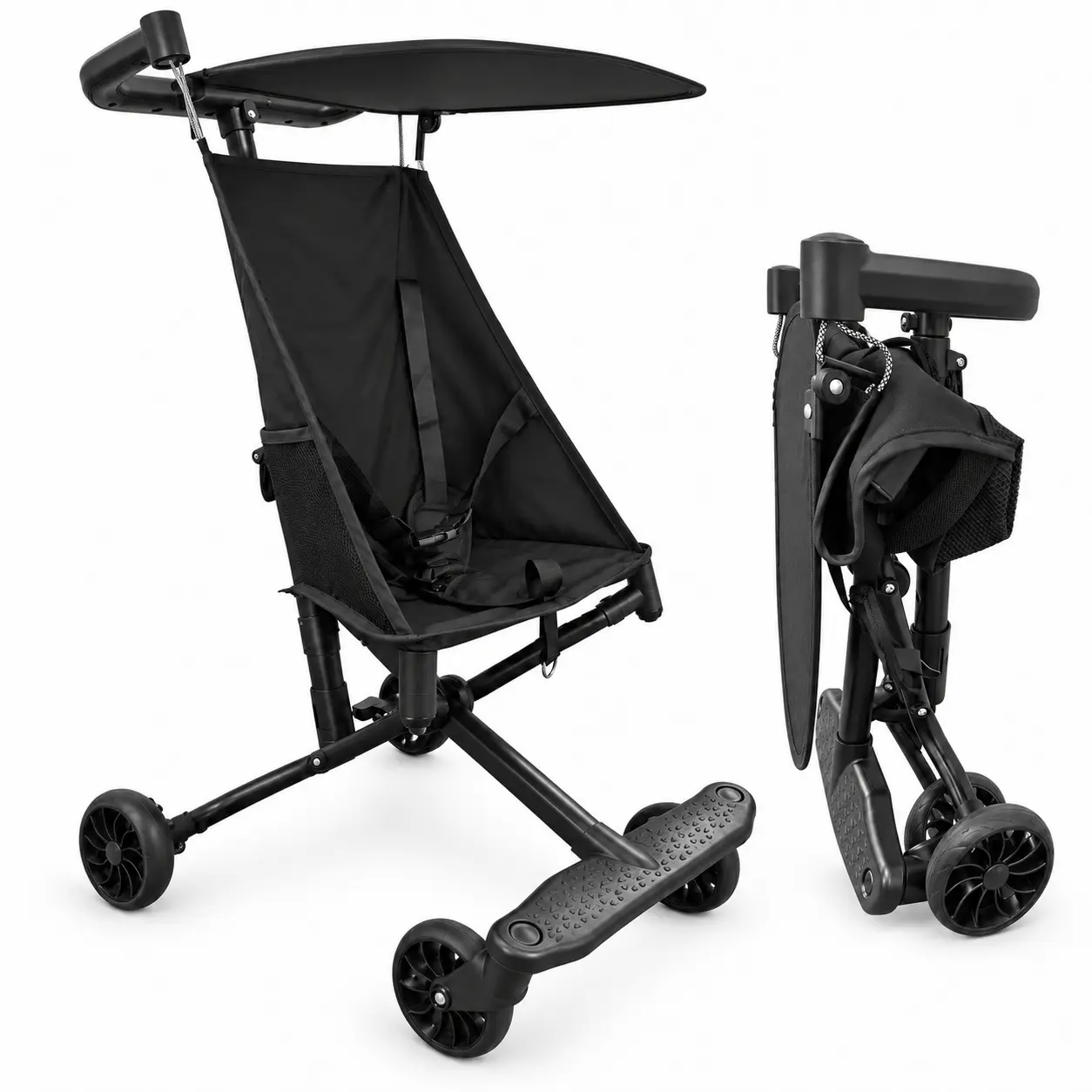 Sturdy Infant Stroller - Lightweight Compact Toddler Baby Travel , 5-Point Seat Belt With Chest Clip, Adjustable Sunshade 1-Click folding, For Travel & Daily Use Newborn stroller 1-hand-fold