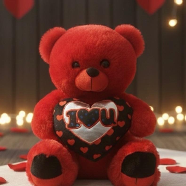 Red Teddy Bear Cuddly Valentine’s Day Gift| Novelty & Gag Toys | Plush Cartoon Dolls Fan Gifts