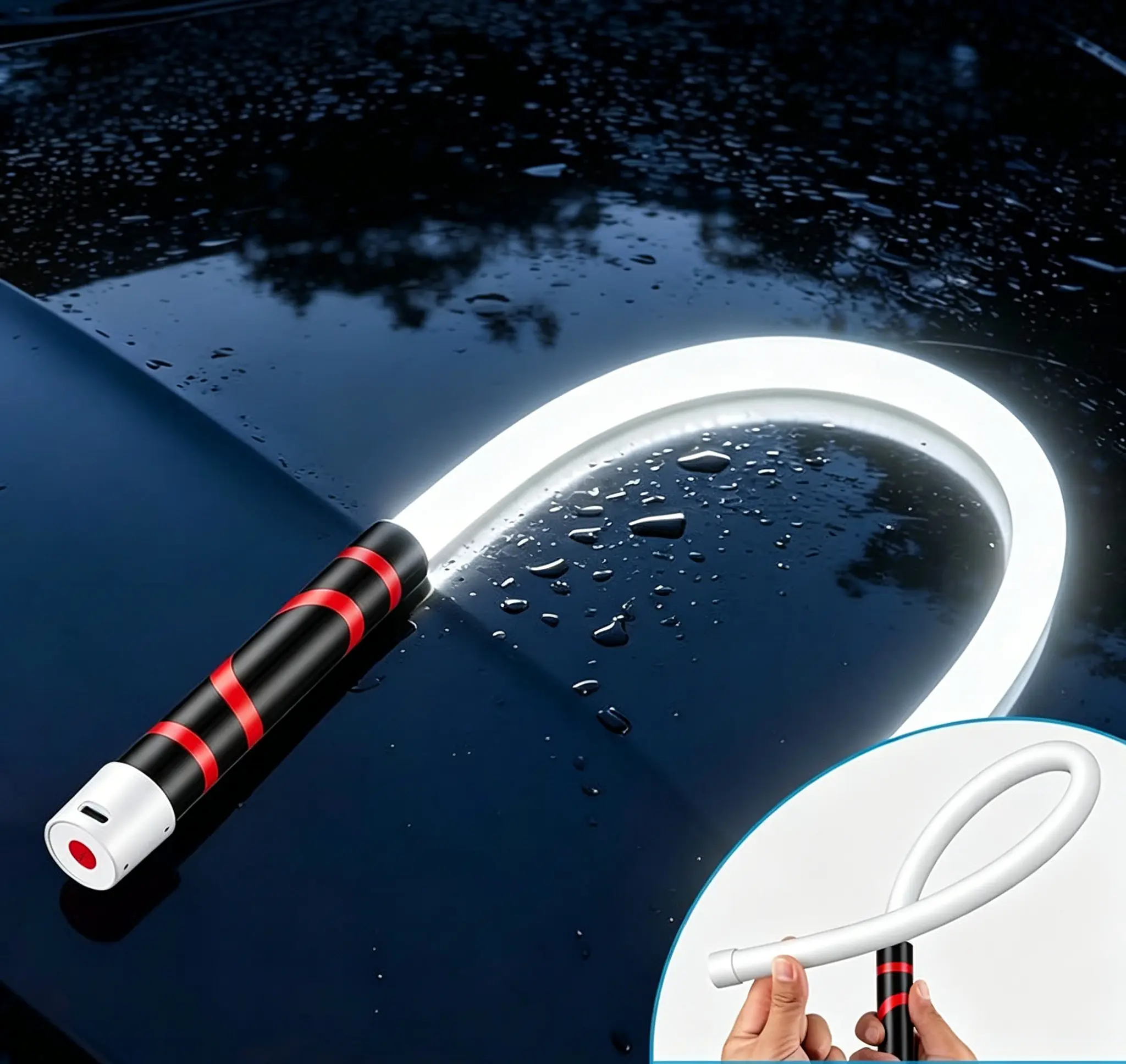 2026 New Adjustable LED Flashlight - 29-in Rechargeable Work Light, High Lumen, 3 Brightness Modes, Bendable LED Light Strip, 7-Hour Runtime, Practical Tool for Garage & Auto Repair, Father's Day Gift, High Lumen Flashlights
