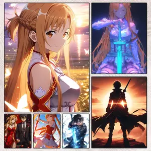 1pc Yuuki Asuna Anime Sword Art Online Poster Gift with prints Home bedroom living room decoration promotion and display suitable for bedroom bar parlor home decor gift fade-Resistant, Non-sticky, vibrant Wall print poster