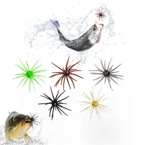Floating Sea Urchin Soft Lure - Super Urchin Bait with Tentacles, TPE Finesse Baits for Bass Fishing, Multi-Species Lures for Drop Shot, Wacky Rig, Neko Rig, Durable & Lifelike Fishing Lures