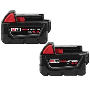 Milwaukee 48-11-1850 M18 REDLITHIUM XC 5.0Ah Battery Pack 1 or 2 Pack